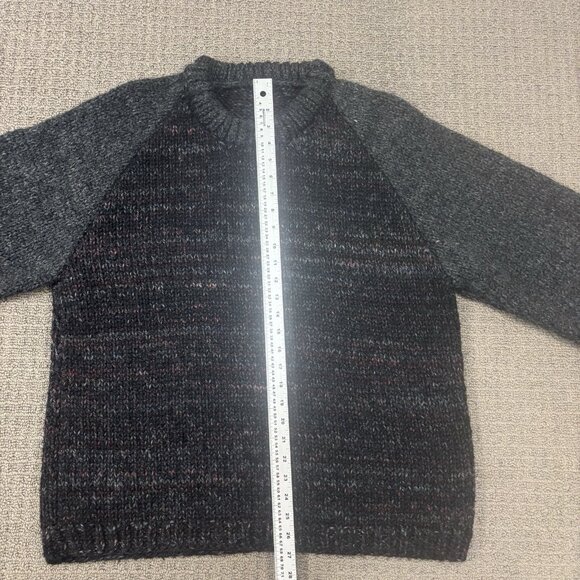 Vintage Handmade Pullover Sweater Large Knit Raglan Jumper Chunky Thick Heavy - Picture 4 of 8